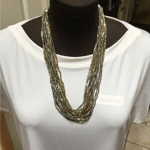 Chico’s Multi Strand Necklace and Magnetic Clasp Bracelet Set.